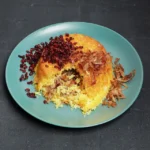 ته چین گوشت رستوران ته چین طلایی